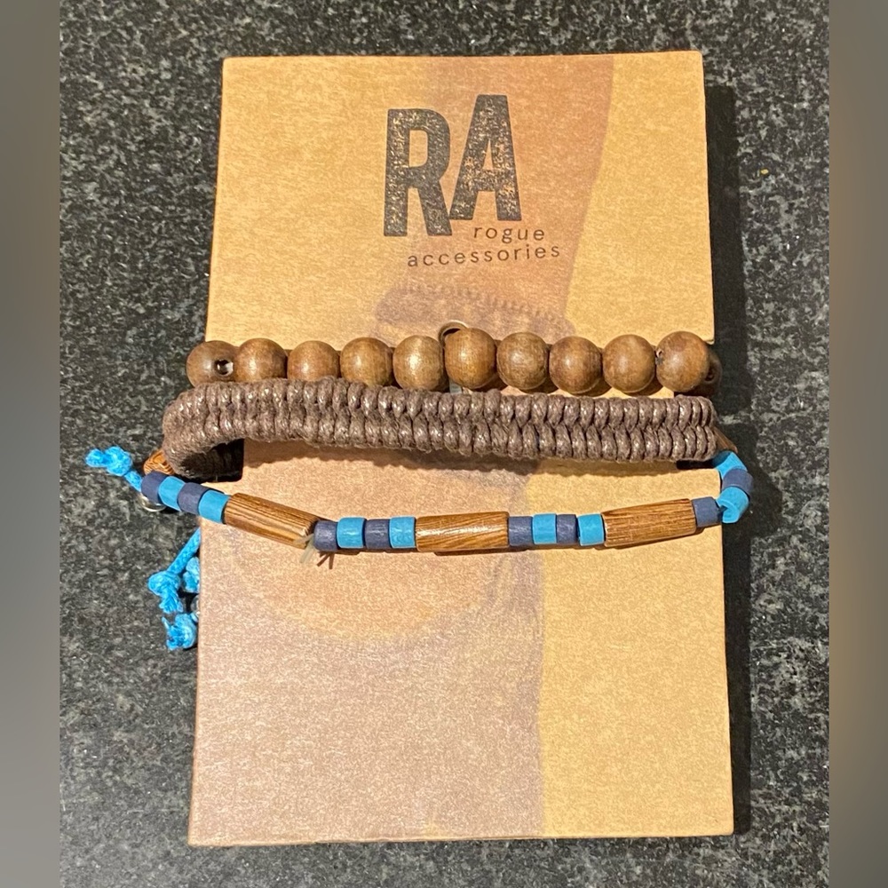 Rouge Accessories Wood Bracelet Assortment NWT